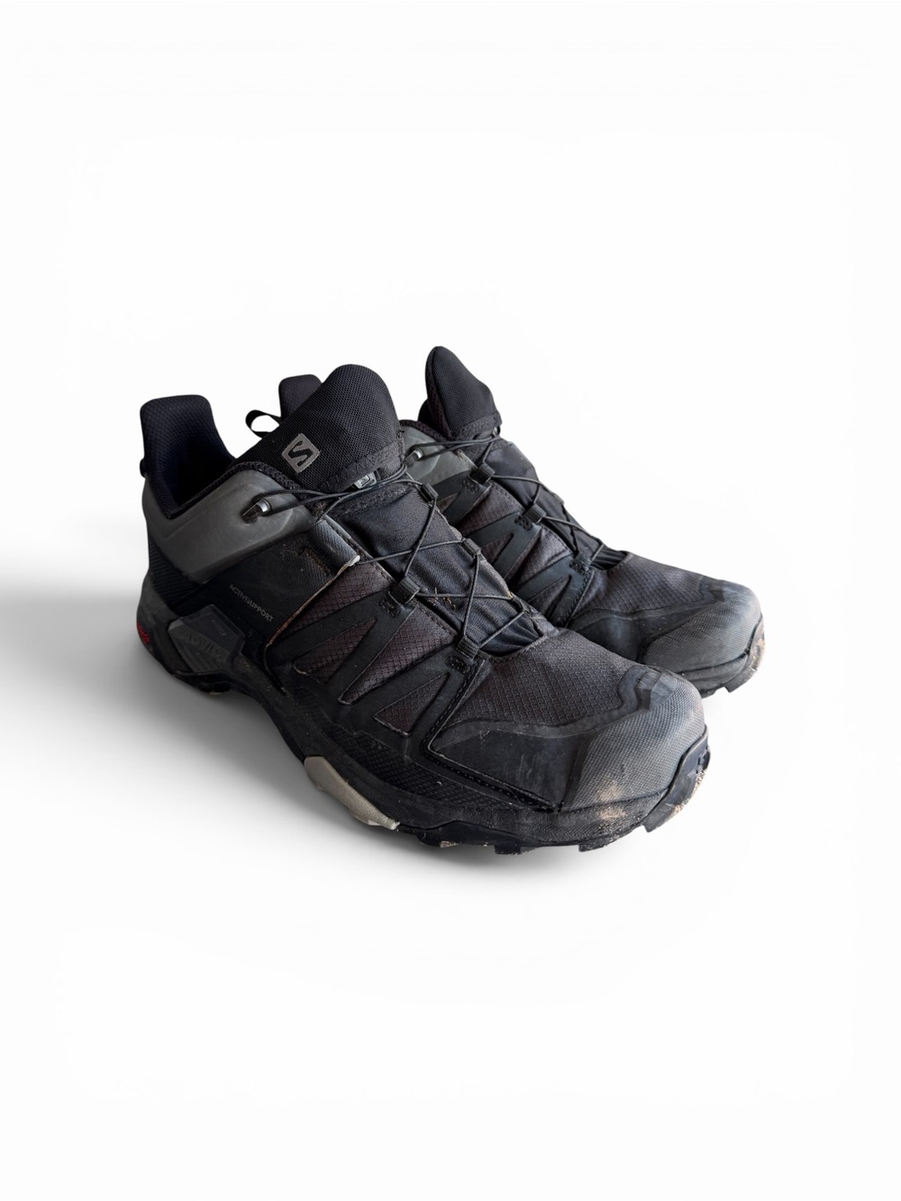 Salomon Black Men's Trail Running Shoes with Quicklace Ultra 4 gortex